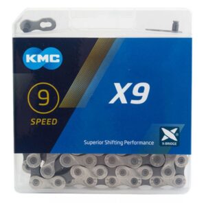 Cadena KMC X9 Silver/Grey, 122 eslabones